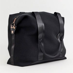 ASOS DESIGN Scuba Carryall in Black with Copper Accents